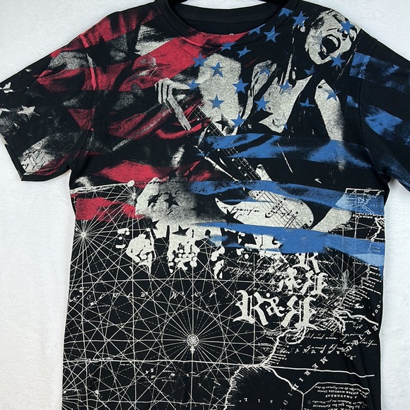 Rock & Republic Men’s Graphic T-Shirt Black Size Large - Picture 2 of 9